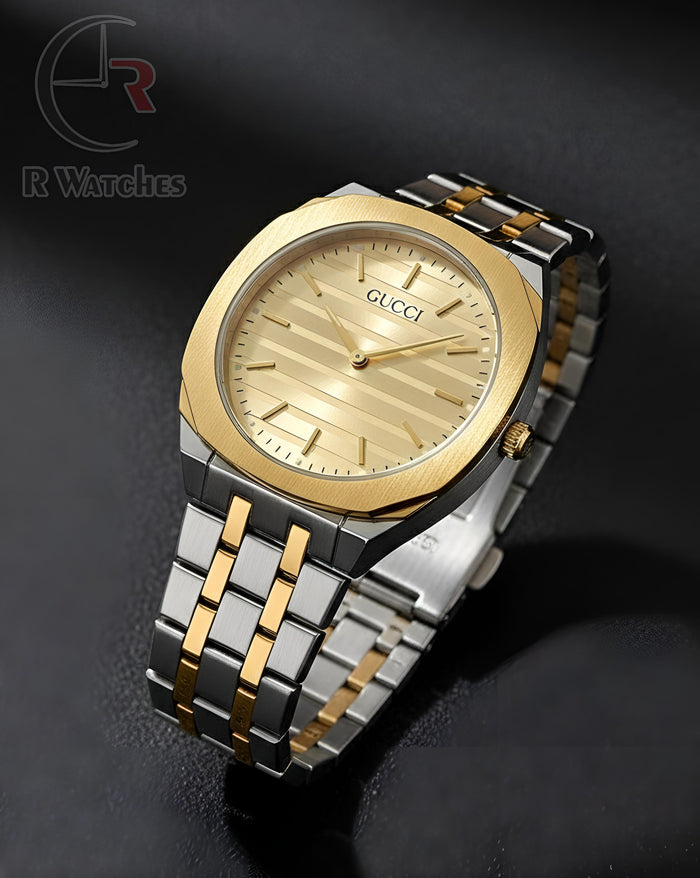 (OS2)⭐ Gucci Dual Tone Gold Dial