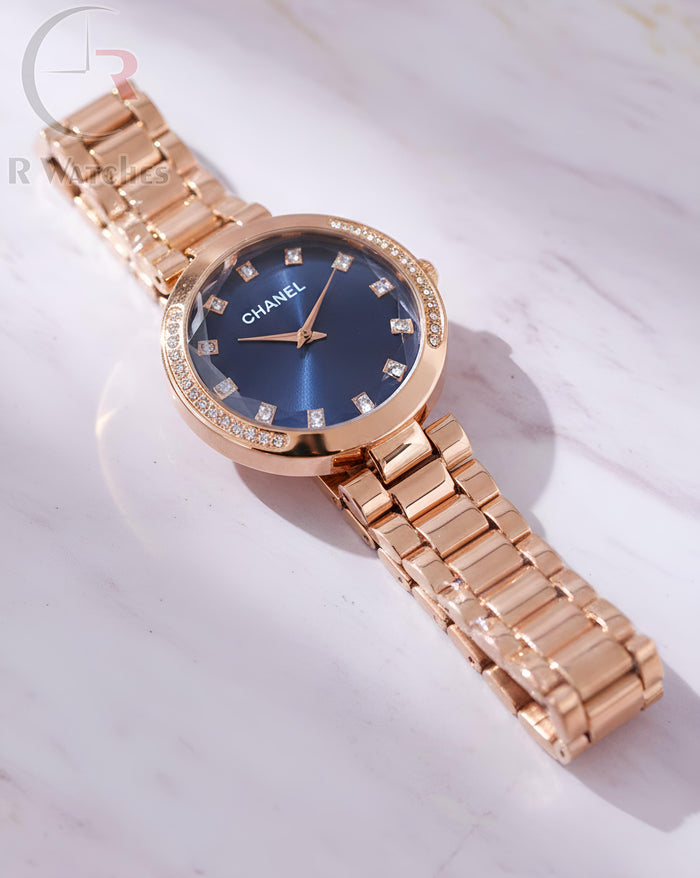 (OS)⭐ Chanel girls rose gold blue dimond