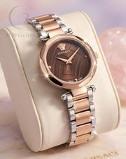 (OS3)⭐ Versace Girls Dual Tone Brown Dial