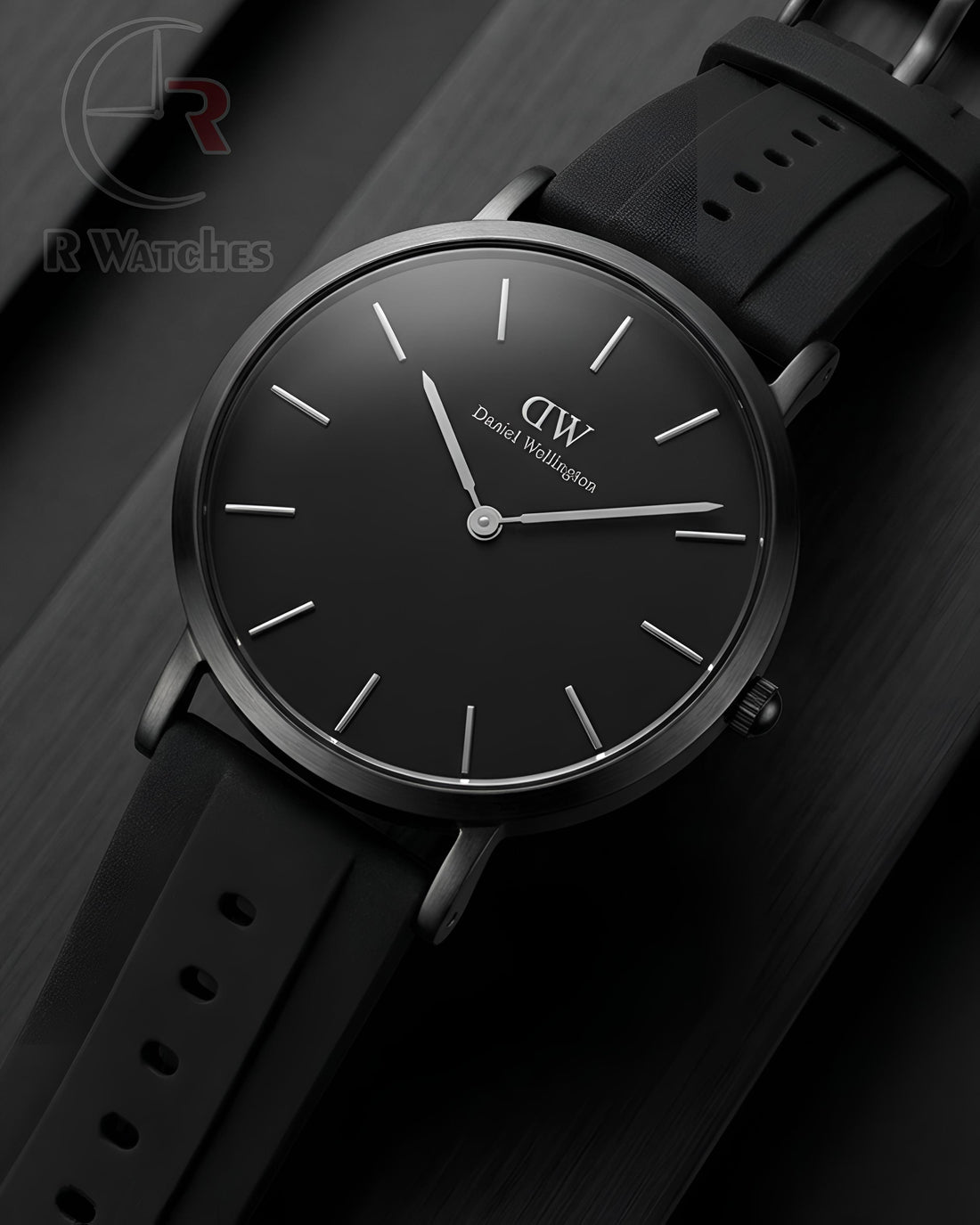 (OS)⭐ DW Silicon Black Silver Dial