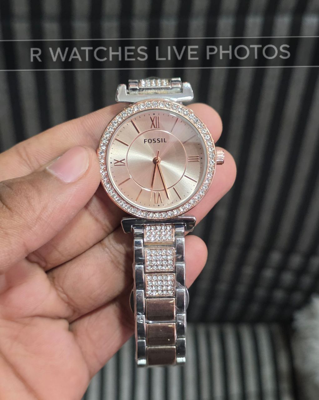 (OS2)⭐ Fossil Rose Gold Pink Dial