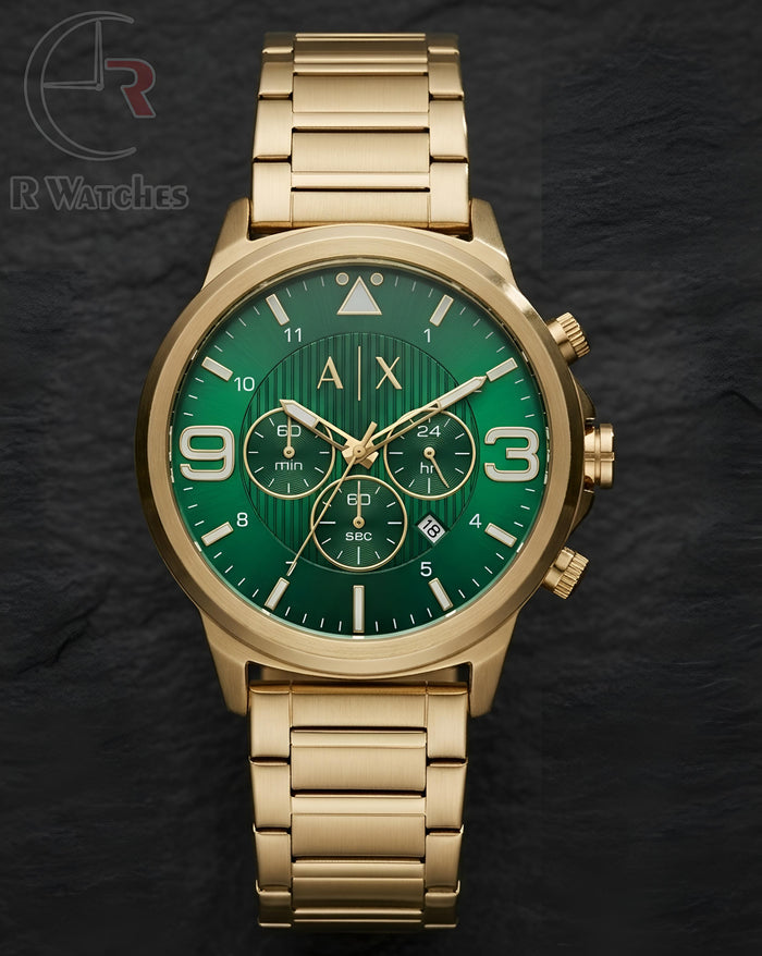 (OS2)⭐ AX Gold Green Dial