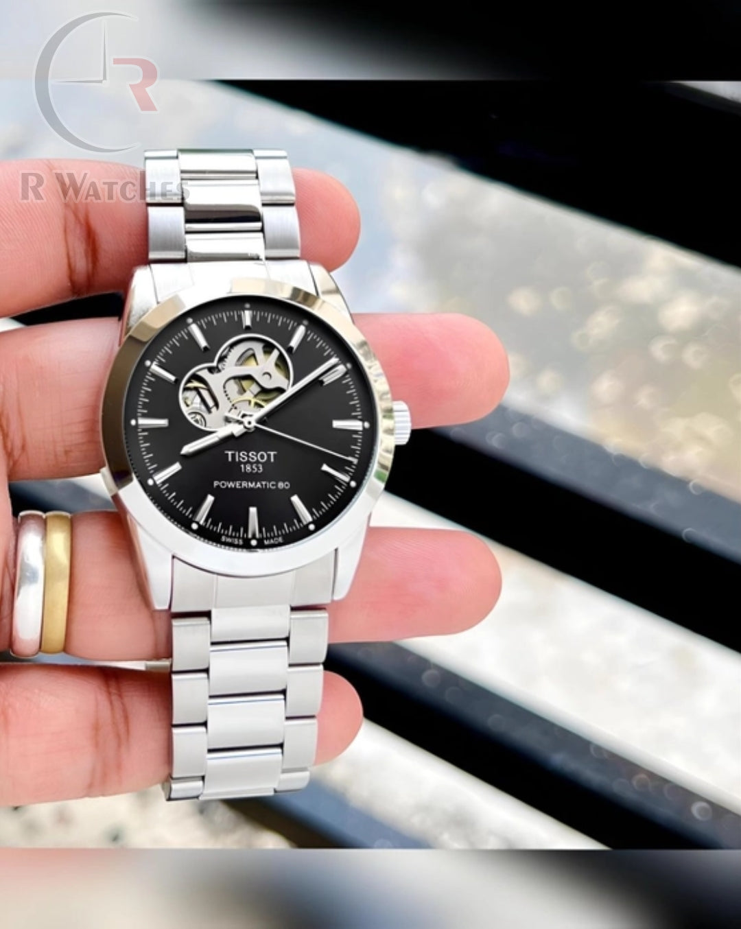 (OS) Tissot Automatic Metal silver black dial