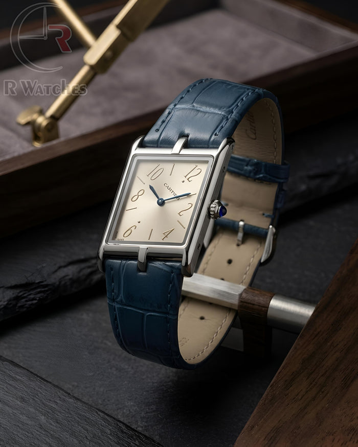 (SS) Cartier Leather Silver Blue