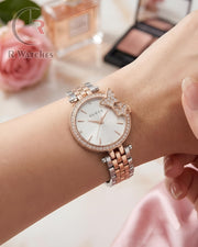 (OS) Gucci Girls Diamond Rose Gold White