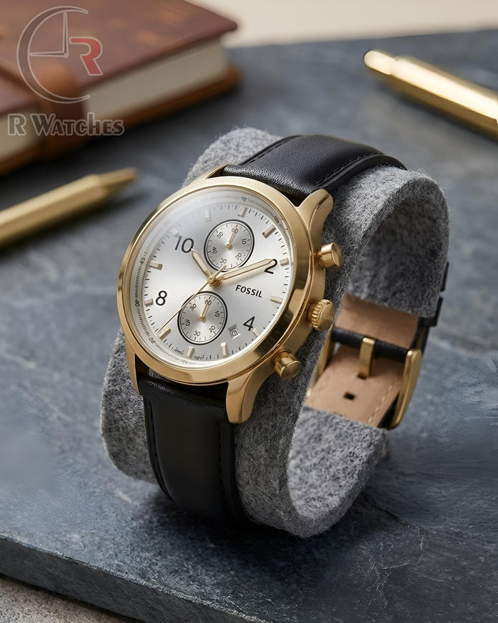 (OS) Fossil Leather Gold Black