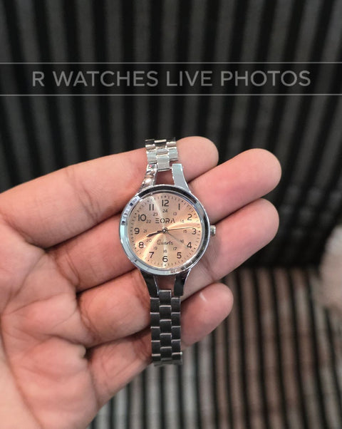 (OS)⭐ Eora Girls Silver Off-white Dial