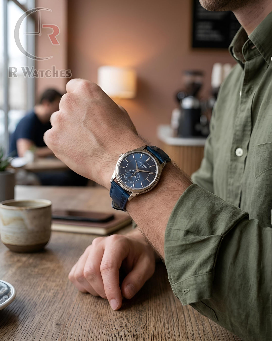 (OS) Patek Philippe Leather Silver Blue