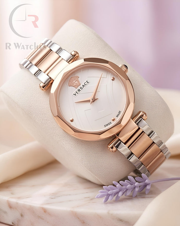(OS2) Versace Girls Rose Gold White Dial