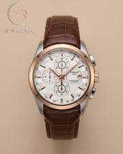 (SS)⭐ Tissot leather brown dual tone white