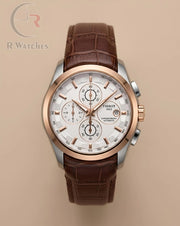 (SS)⭐ Tissot leather brown dual tone white