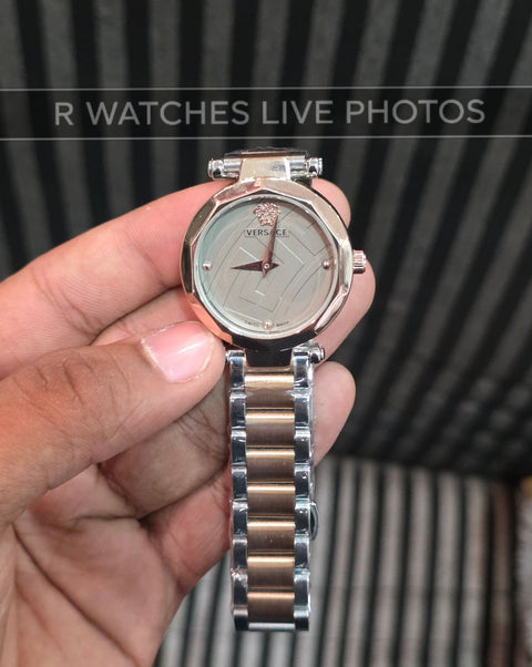 (OS)⭐ Versace Girls Rose Gold Grey Dial