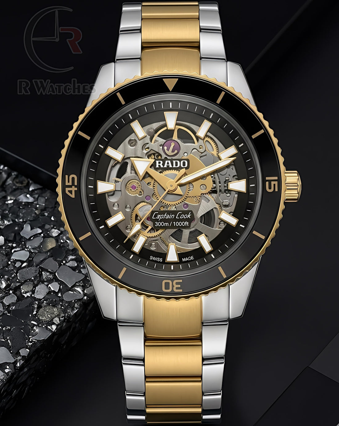 (OS) Rado Automatic Dual Tone Black