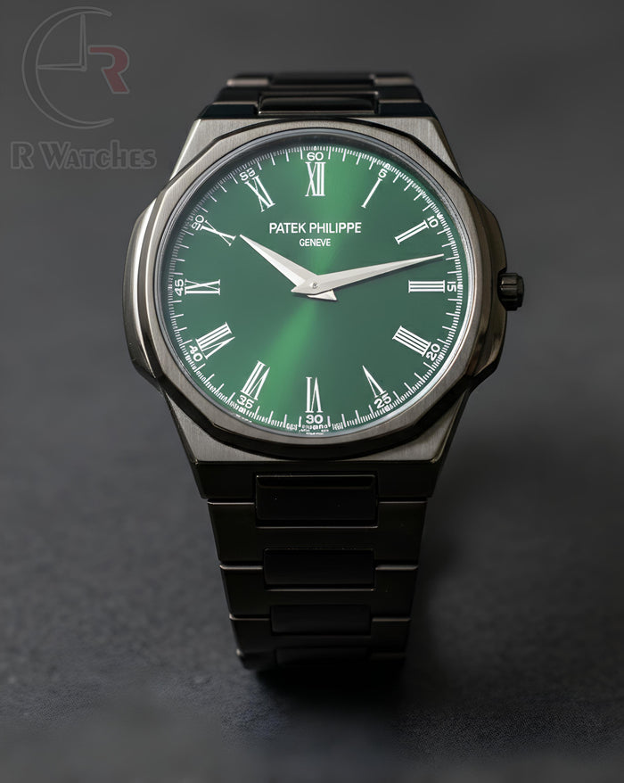 (OS)⭐ Patek Philippe Black Green Roman Dial