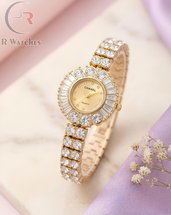 (OS) Chanel Girls Diamond Full Gold