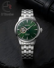 (OS2)⭐ Seiko Automatic Silver Green Dial