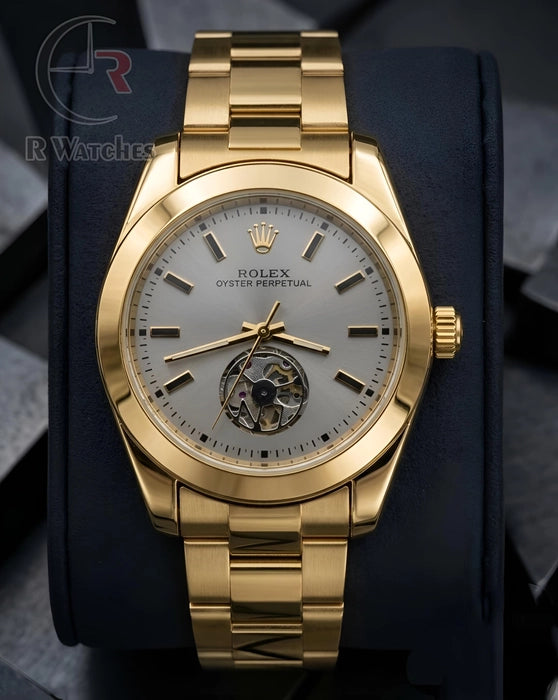 (OS2) Rolex Automatic Grey Gold