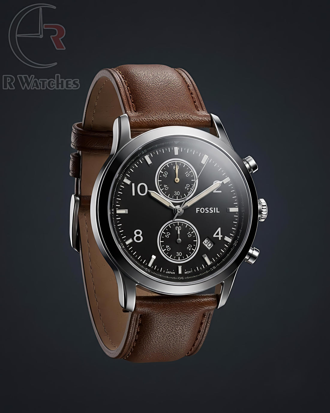 (SS) Fossil Leather Black Brown