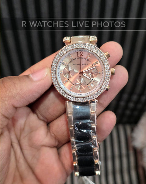 (OS)⭐ MK Girls Black Rose Gold