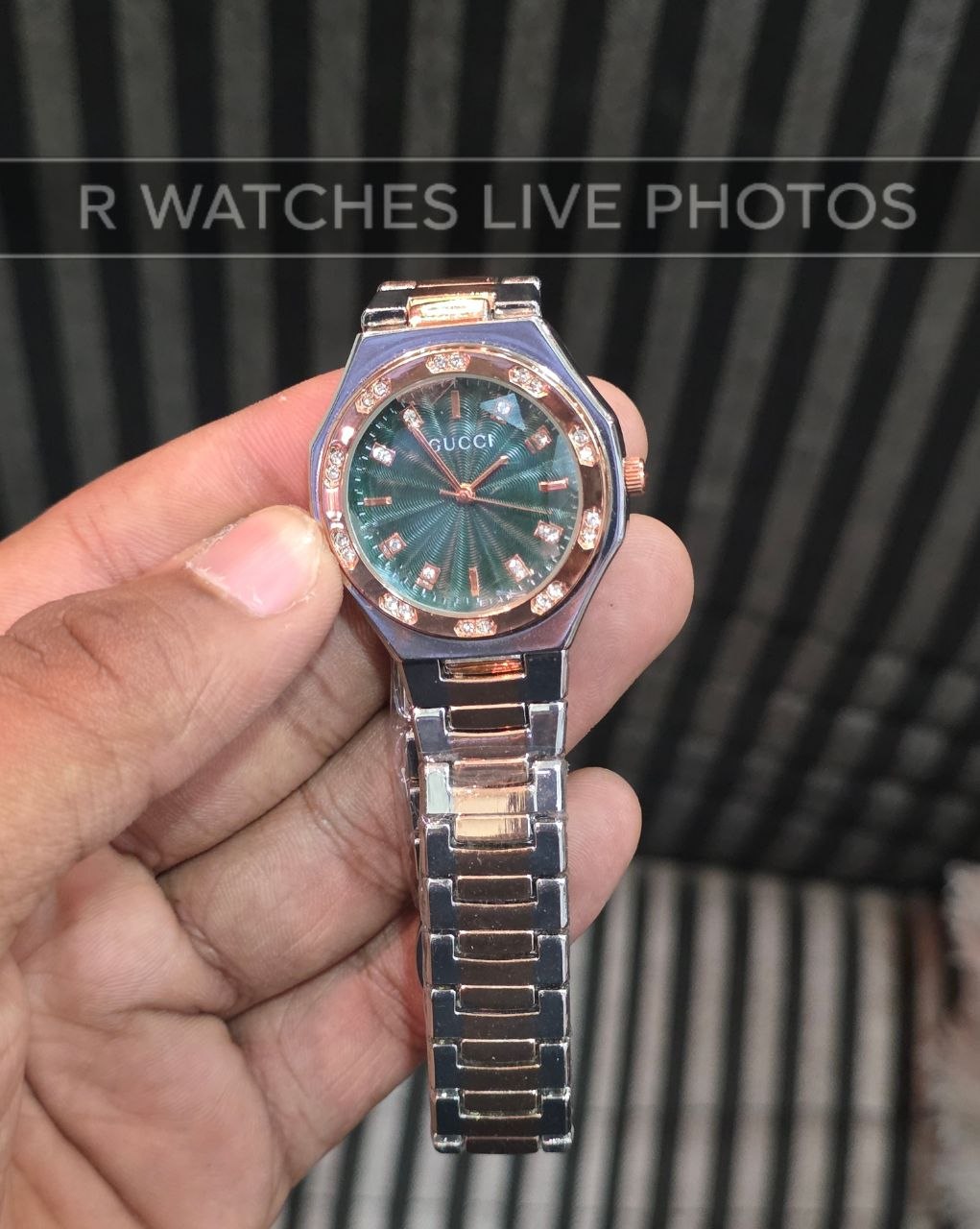 (OS)⭐ Gucci girls dual tone green
