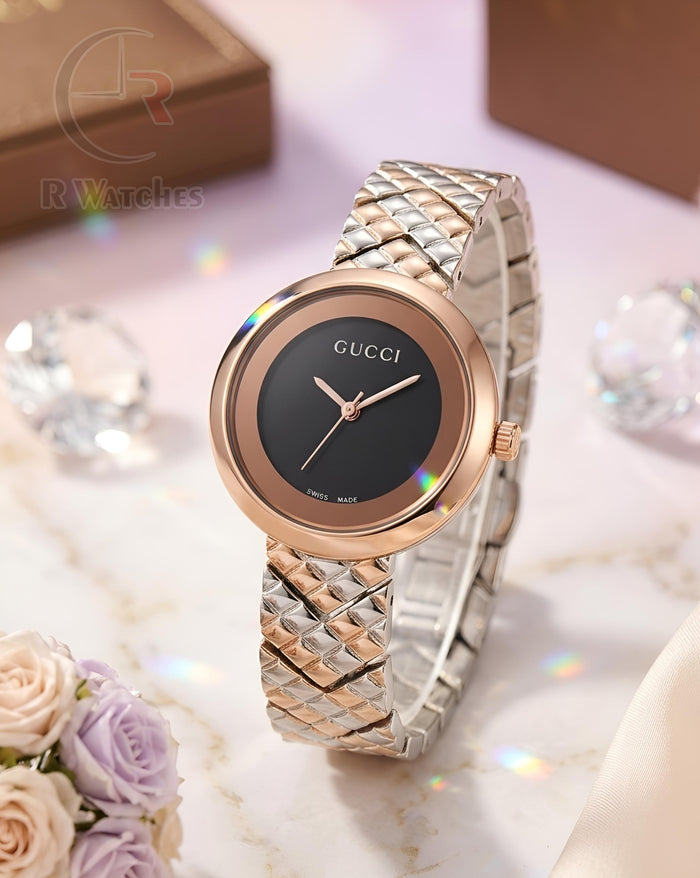 (OS) Gucci Girls Dual Tone Black