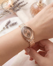 (OS) Swarovski Girls Diamond Rose gold Brown