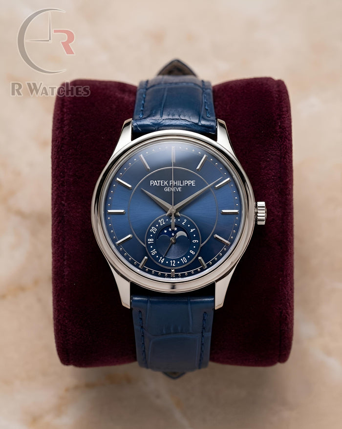 (OS) Patek Philippe Leather Silver Blue