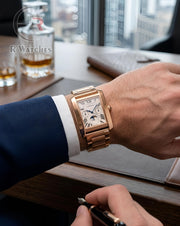 (OS) Cartier Rose Gold White Roman