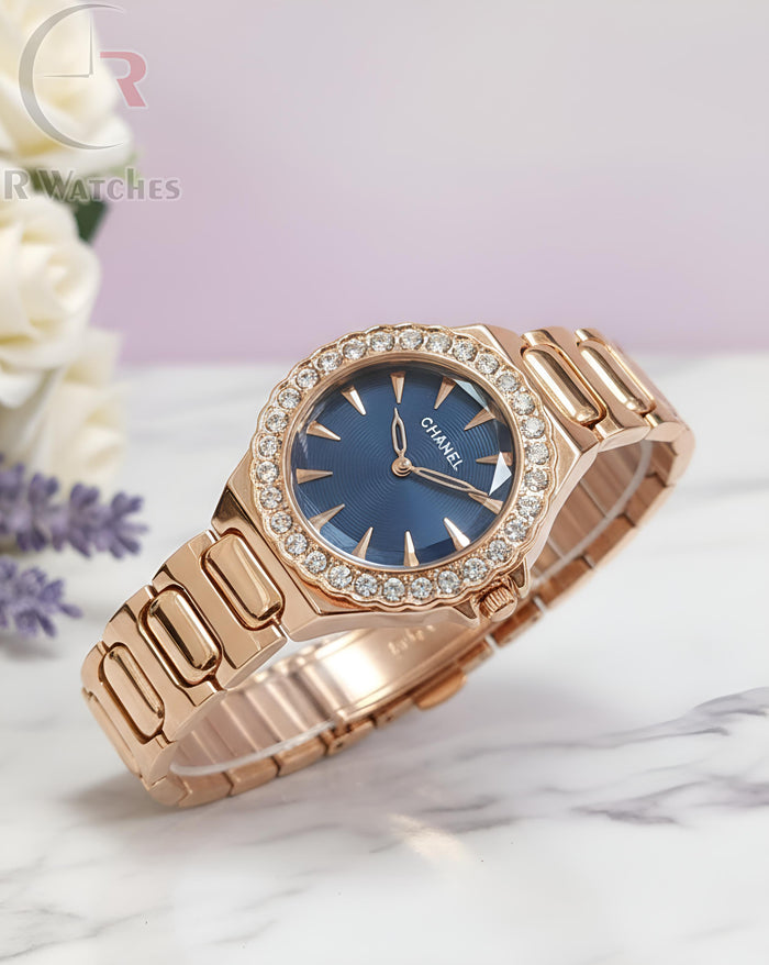 (OS)⭐ Chanel girls rose gold blue dimond