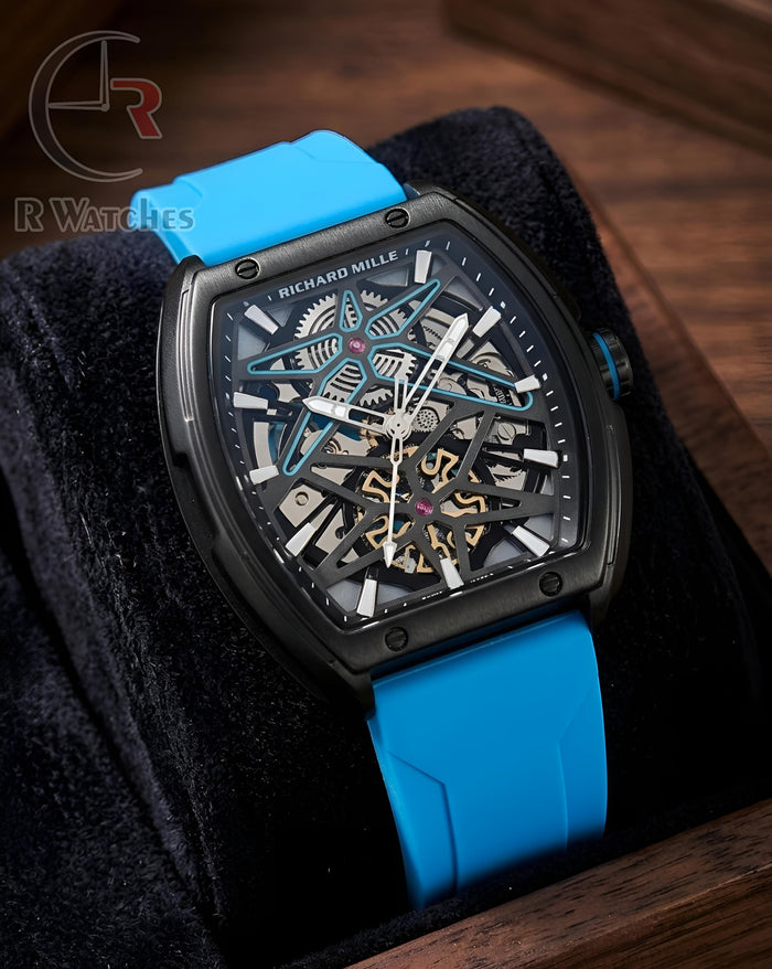 (OS) RM Automatic Silicon Black Tiffany Blue