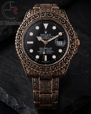 (OS) Rolex Rajwadi Rose Gold Black