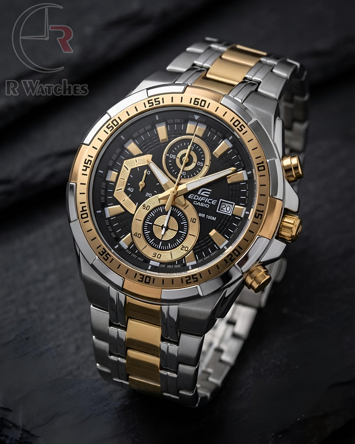 (OS31)⭐ Casio Edifice dual tone black