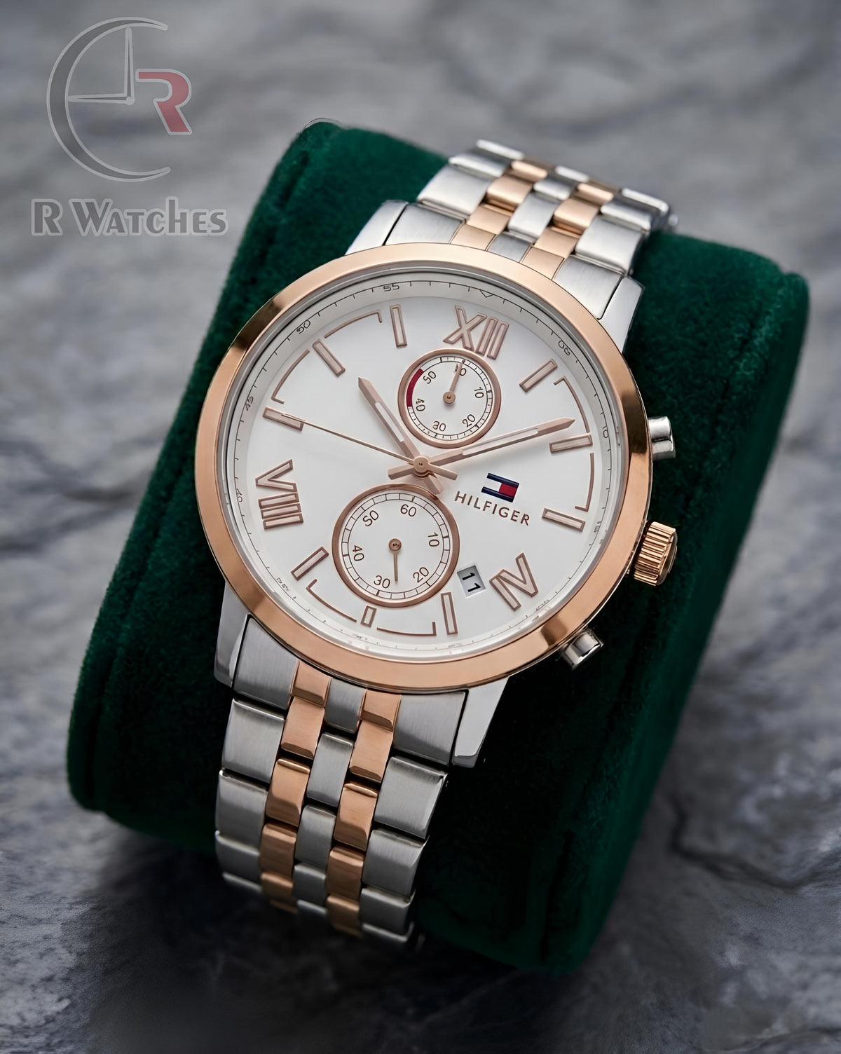 (OS) Tommy Hilfiger Rose Gold White