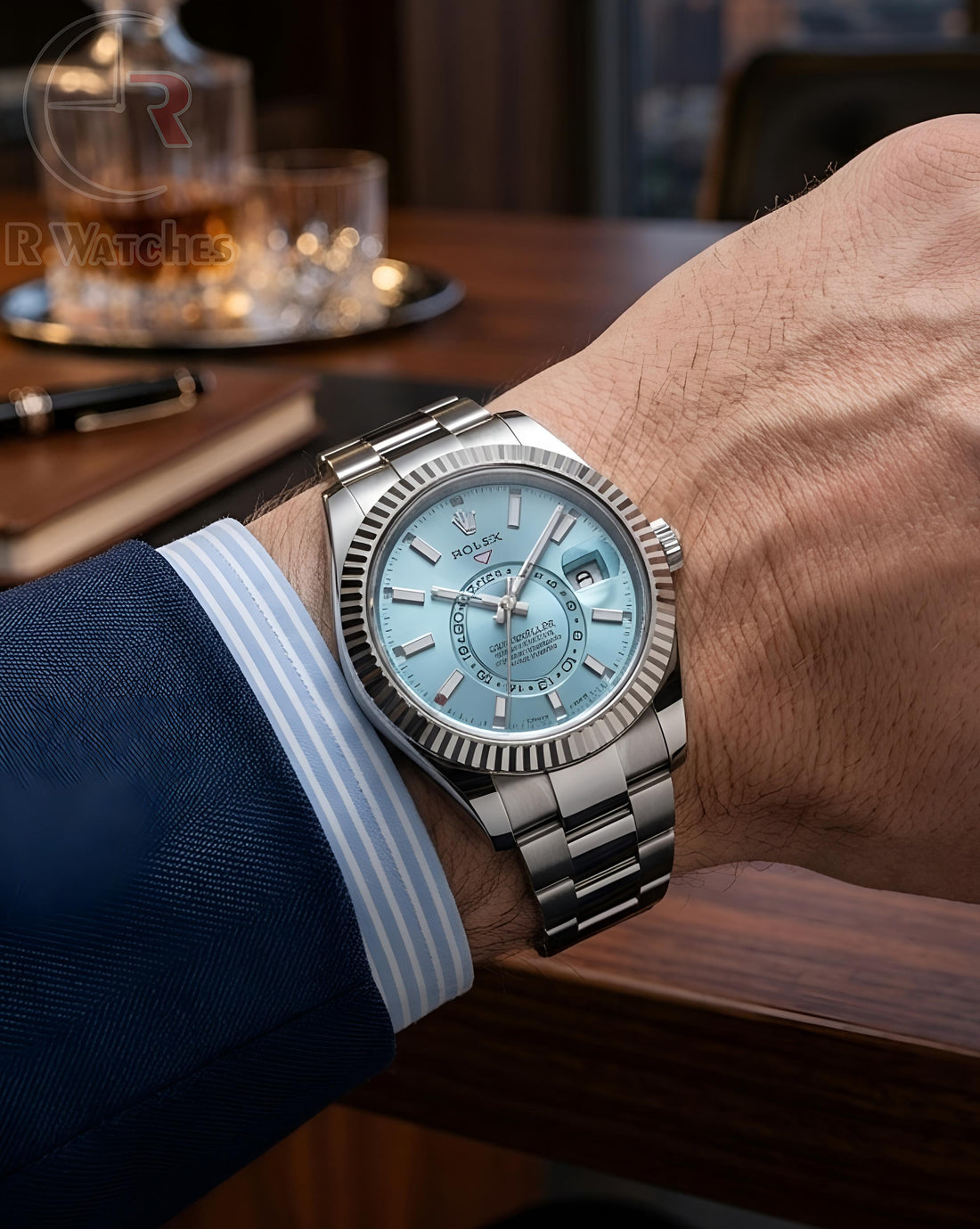 (SS)⭐ Rolex Oyster silver sky blue