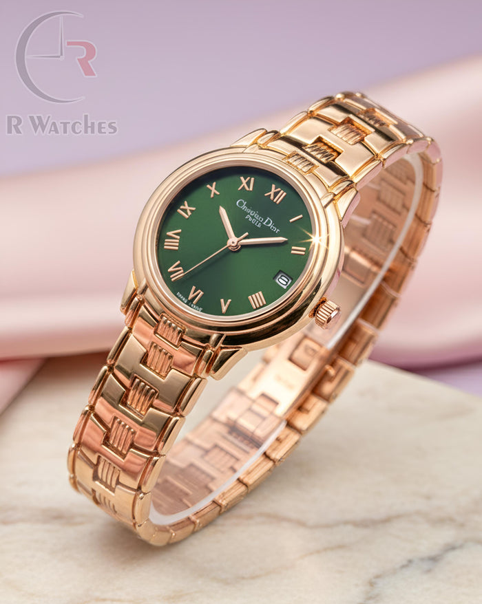 (OS)⭐ Christian Dior girls rose gold green