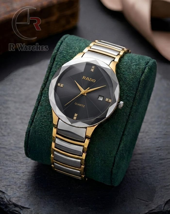 (OS) Rado Diamond Cutt Dual Tone Black
