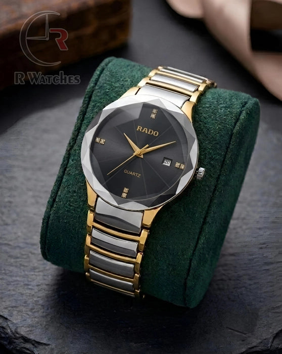 (OS) Rado Diamond Cutt Dual Tone Black