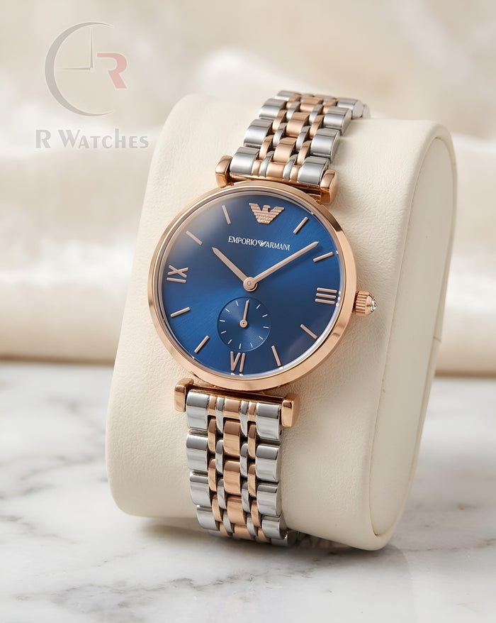(OS)⭐ Armani Girls Dual Tone Blue Dial
