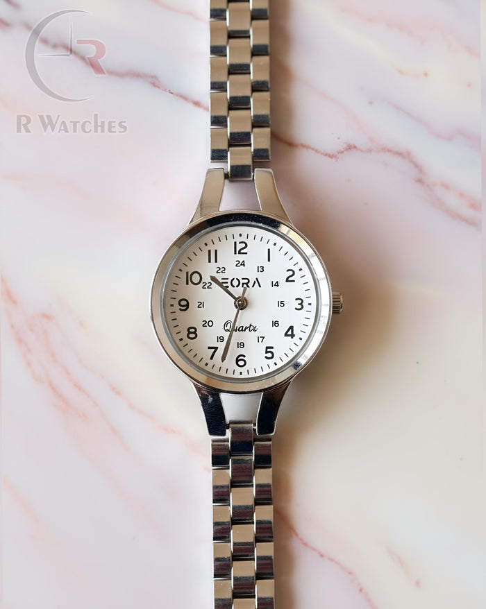 (OS2)⭐ Eora Girls Silver White Dial
