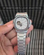 (OS)⭐ Patek Philippe automatic silver white