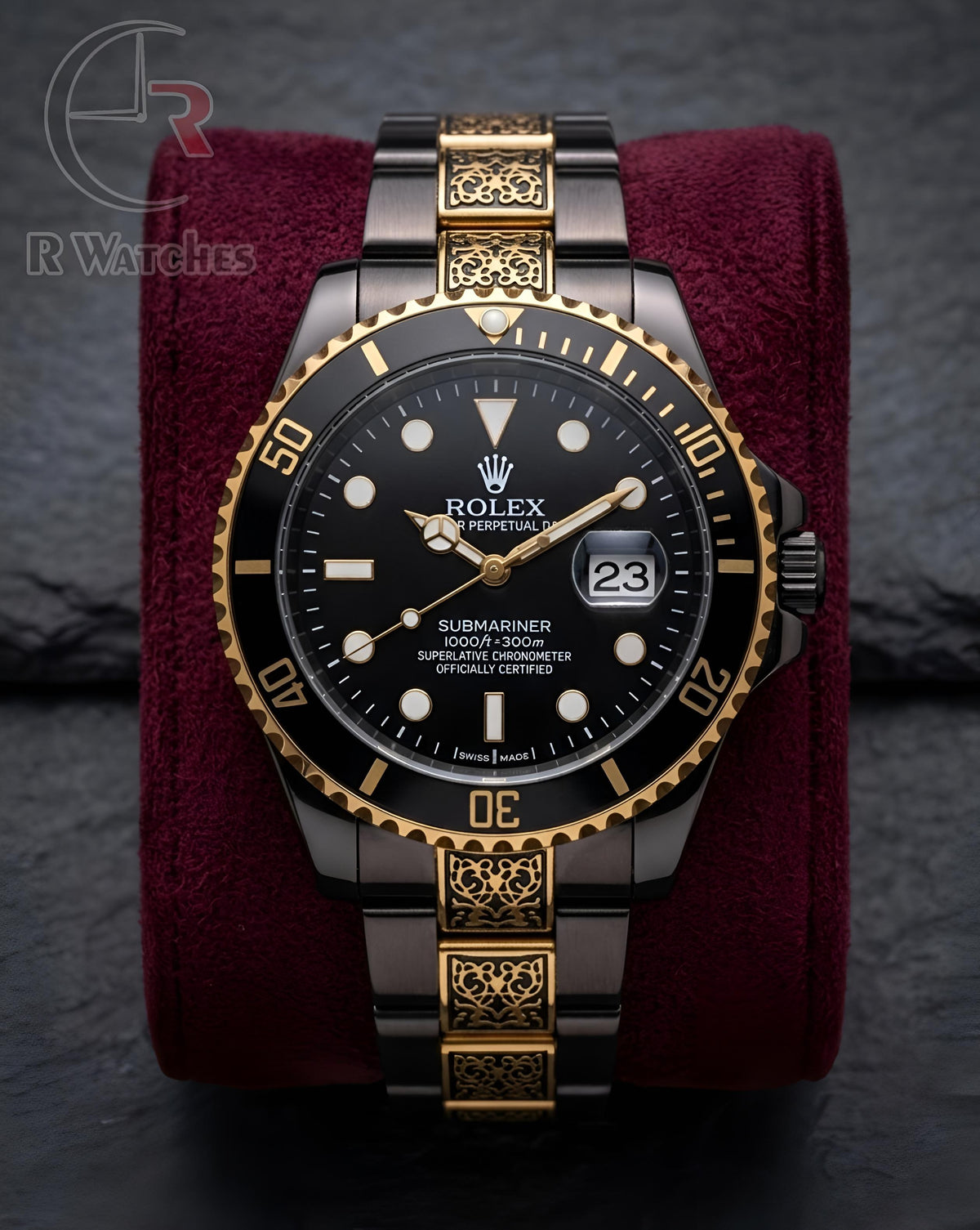 (OS2) Rolex Rajwadi Black Gold