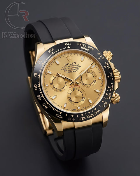 (OS)⭐ Rolex Silicon Gold Black Gold Dial