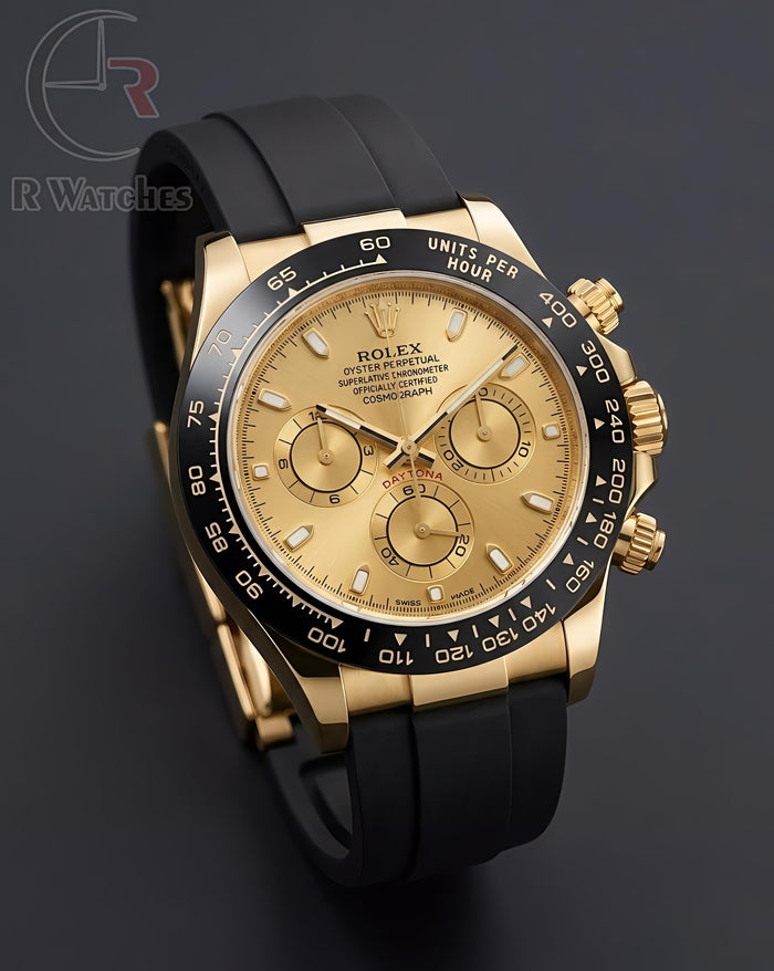 (OS2)⭐ Rolex Silicon Gold Black Gold Dial