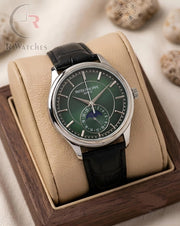 (OS) Patek Philippe Leather Silver Green Black