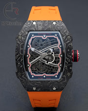 (OS)⭐ RM Silicon Orange Black Red Dial