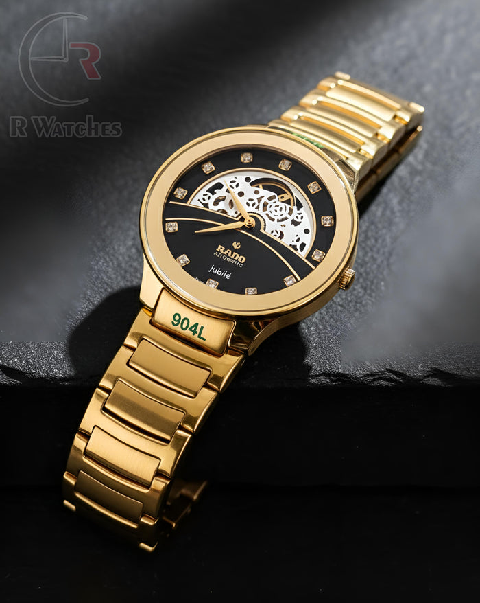 (OS4)⭐ Rado Gold Black Dial