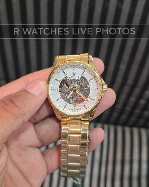 (OS)⭐ Rolex Automatic Gold White