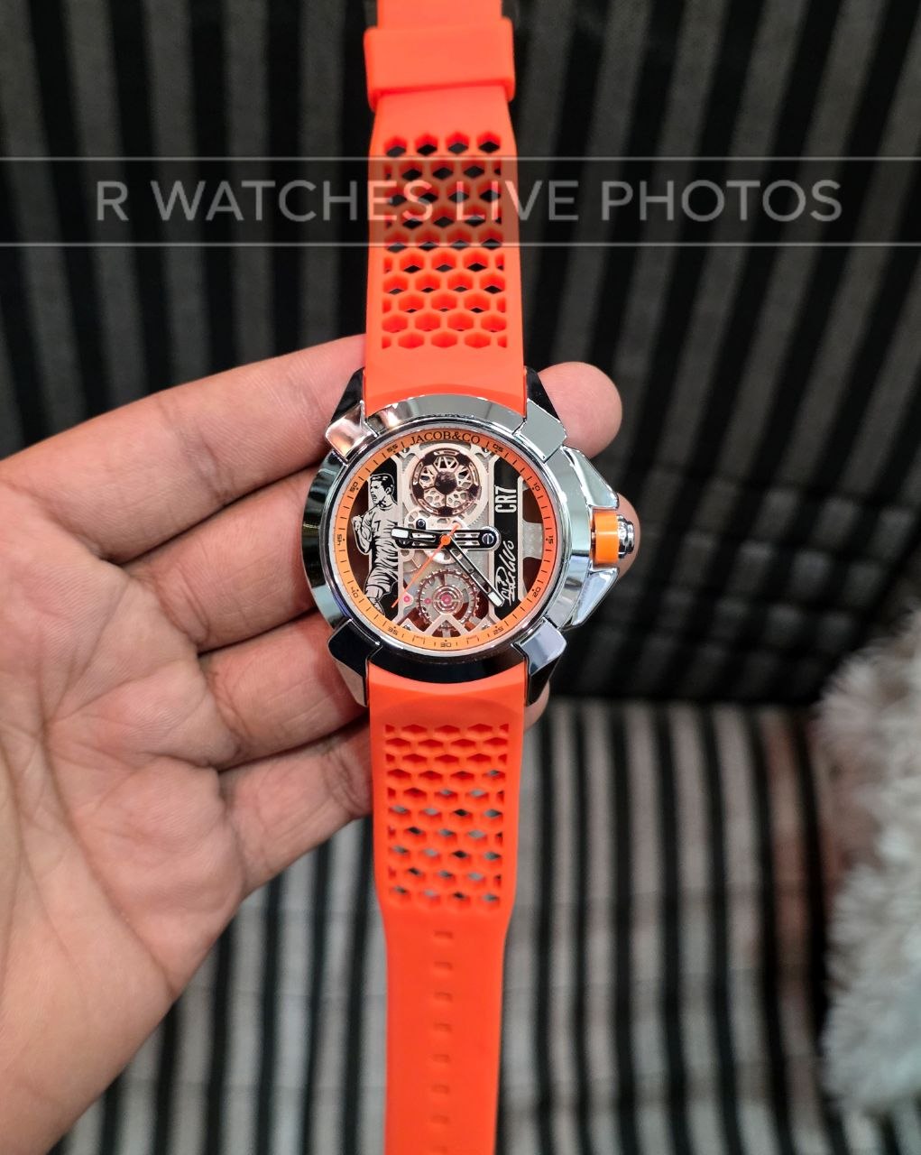 (OS)⭐ Jacob CR 7 Silicon Orange Silver