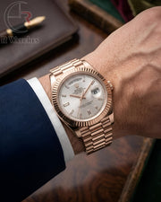 (OS2) Rolex Rose Gold White