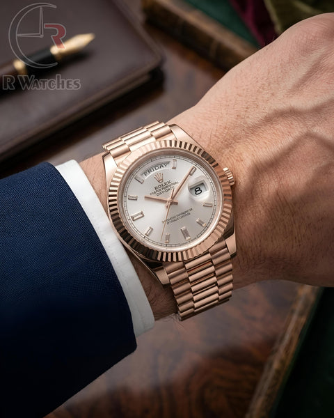 (OS2) Rolex Rose Gold White